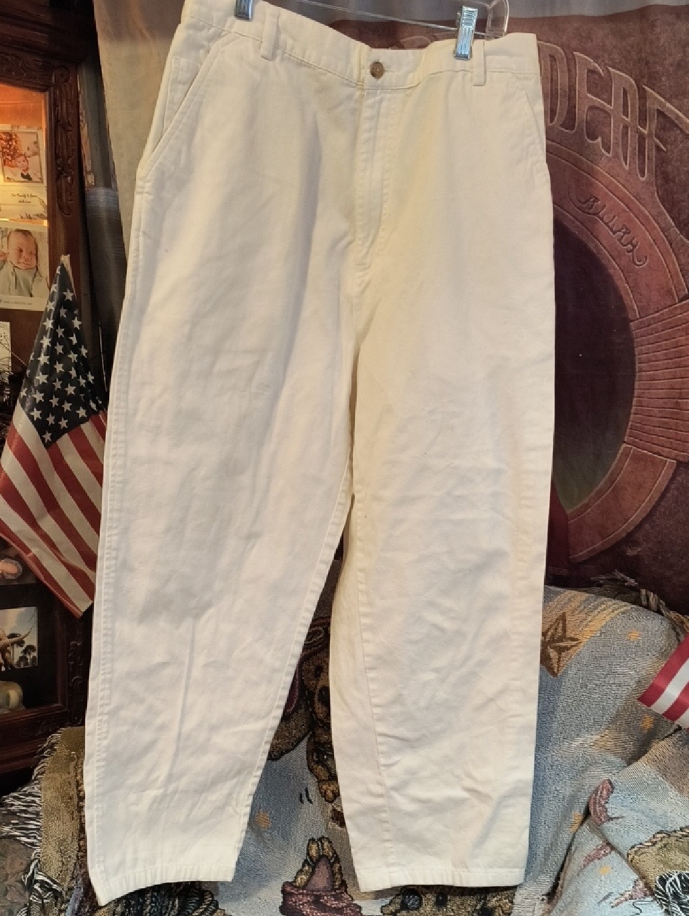 Joseph Abboud White Dress Pants with Branded Waistband 36/34